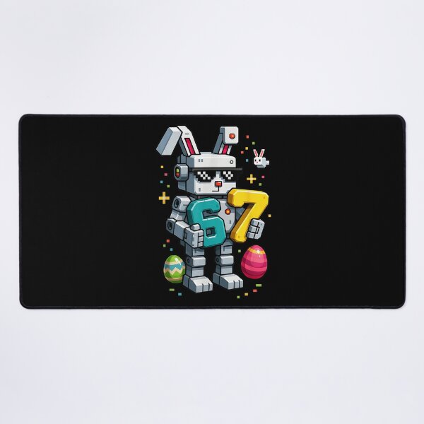 Item preview, Funny 67th Birthday Easter Robot Bunny Retro Gamer Shirt designed and sold by Daisy Grimes.