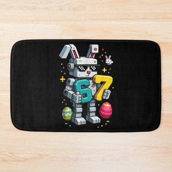 Item preview, Funny 67th Birthday Easter Robot Bunny Retro Gamer Shirt designed and sold by Daisy Grimes.