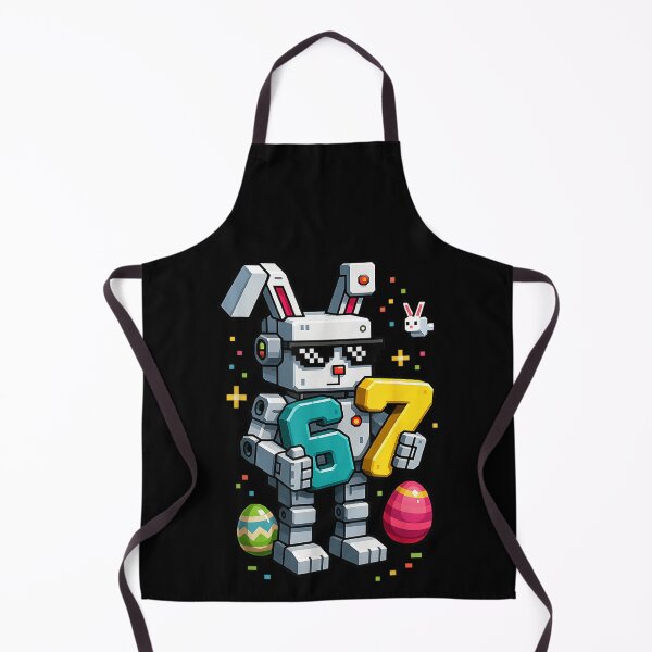 Item preview, Funny 67th Birthday Easter Robot Bunny Retro Gamer Shirt designed and sold by Daisy Grimes.