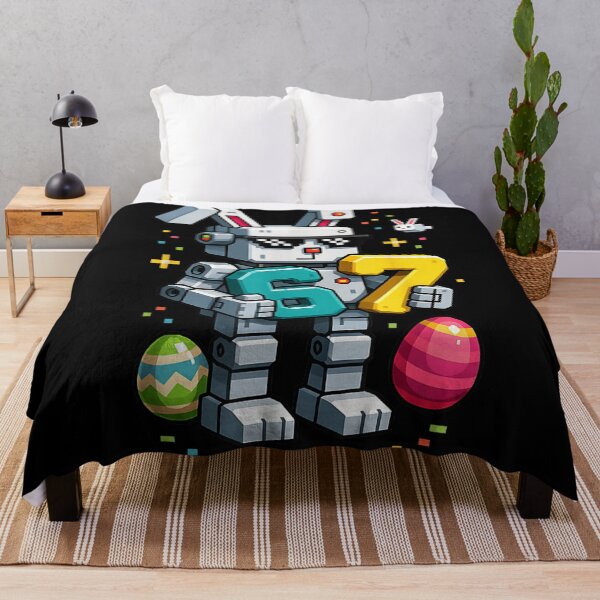 Item preview, Funny 67th Birthday Easter Robot Bunny Retro Gamer Shirt designed and sold by Daisy Grimes.