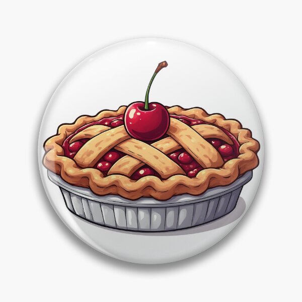 Item preview, Cherry Pie Illustration | Classic Homemade Cherry Pie Dessert designed and sold by Karolina’s Cozy Creations.