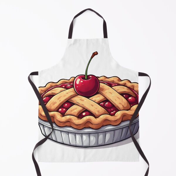 Item preview, Cherry Pie Illustration | Classic Homemade Cherry Pie Dessert designed and sold by Karolina’s Cozy Creations.