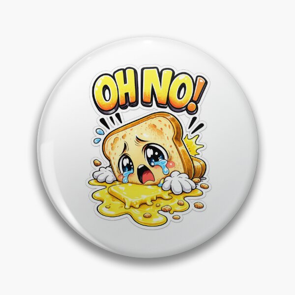 Item preview, Oh No Toast – Cute Kawaii Butter Side Down Manga Design designed and sold by Kevin Shearer.