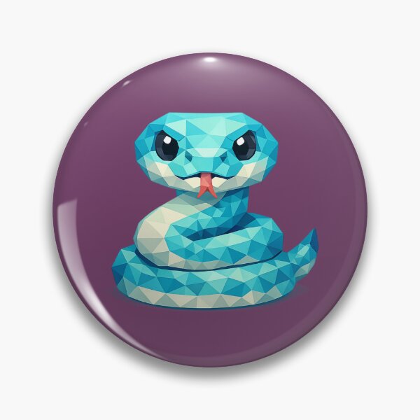 Item preview, Cute Low Poly Geometric Blue Pit Viper Snake Illustration designed and sold by AndreBarnard.