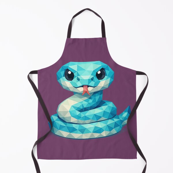 Item preview, Cute Low Poly Geometric Blue Pit Viper Snake Illustration designed and sold by AndreBarnard.
