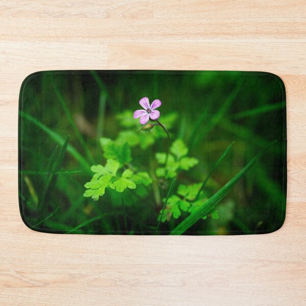 Item preview, Herb Robert (Geranium robertianum) surrounded by grass shoots designed and sold by Stephen Jarman.