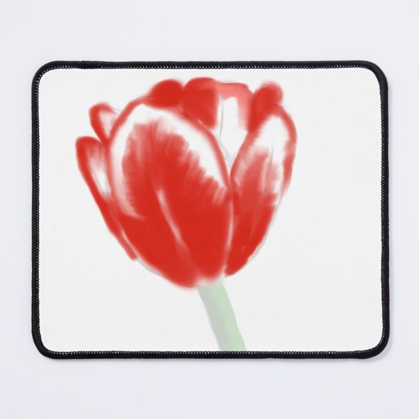 Item preview, Red tulip abstract on white background designed and sold by soluxstore.