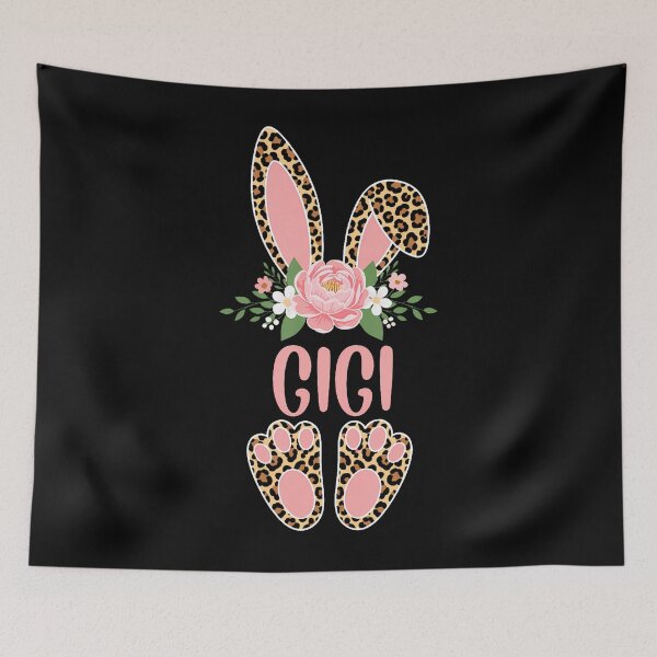Item preview, Floral Leopard Gigi Bunny Happy Easter Spring designed and sold by ShalaKenaan.