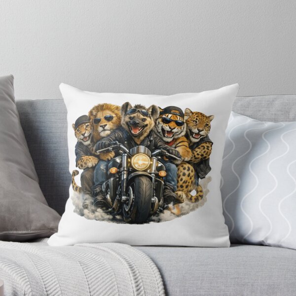 Item preview, Wild Biker Crew – Lion, Hyena, Tiger & Leopard Motorcycle Animal Gang designed and sold by jerskie_12tribes.