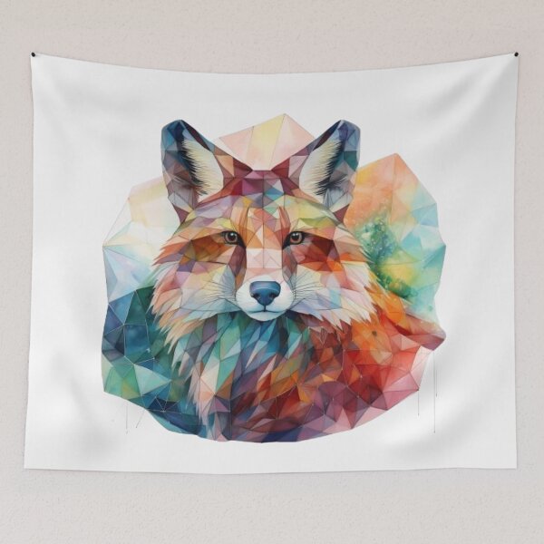 Item preview, Modern Geometric Fox designed and sold by KrisGraphic45.
