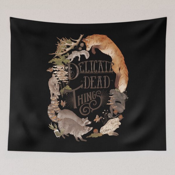 Item preview, Delicate Dead Things Skull And Mushroom Art designed and sold by pmthjvoo74.