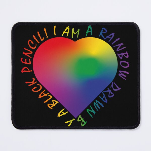 Item preview, Black Pencil Rainbow Crayon Heart Quote designed and sold by DrTol.
