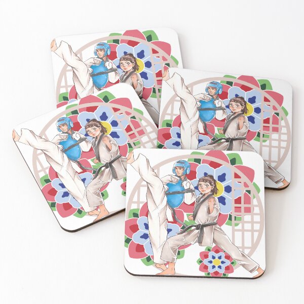 Item preview, Combat and Tradition - Taekwondo Duo in Action designed and sold by Kanniax.