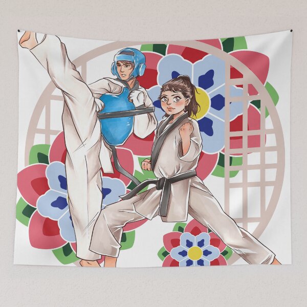 Item preview, Combat and Tradition - Taekwondo Duo in Action designed and sold by Kanniax.