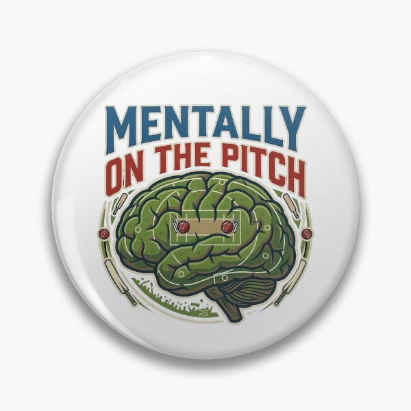 Item preview, Mentally On The Pitch – Cricket Mindset Brain Field T-Shirt designed and sold by warlistop.
