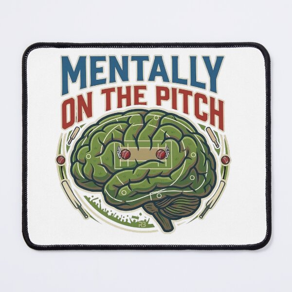 Item preview, Mentally On The Pitch – Cricket Mindset Brain Field T-Shirt designed and sold by warlistop.