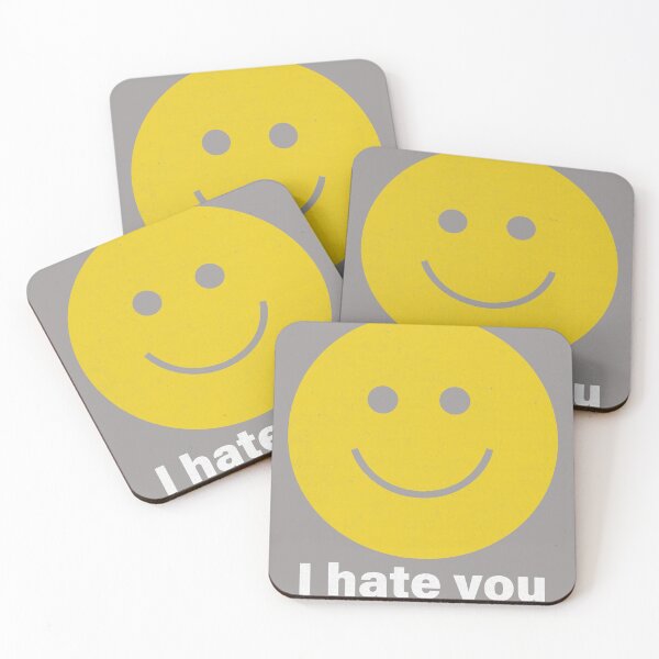 Item preview, I Hate You Happy Smile Face designed and sold by KathieFaugh.