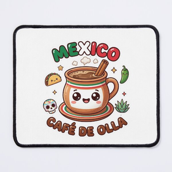 Item preview, Kawaii Mexico Café de Olla: Cute Taco & Calavera Cantarito designed and sold by Jaroslaw-S.