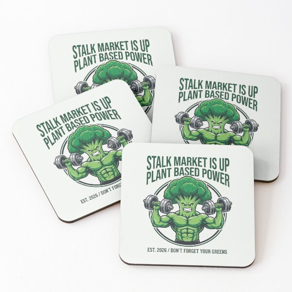 Item preview, Plant Based Power Broccoli Lifting Dumbbells Vegan Gym Design designed and sold by PixelQ.