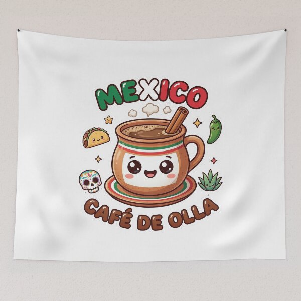 Item preview, Kawaii Mexico Café de Olla: Cute Taco & Calavera Cantarito designed and sold by Jaroslaw-S.