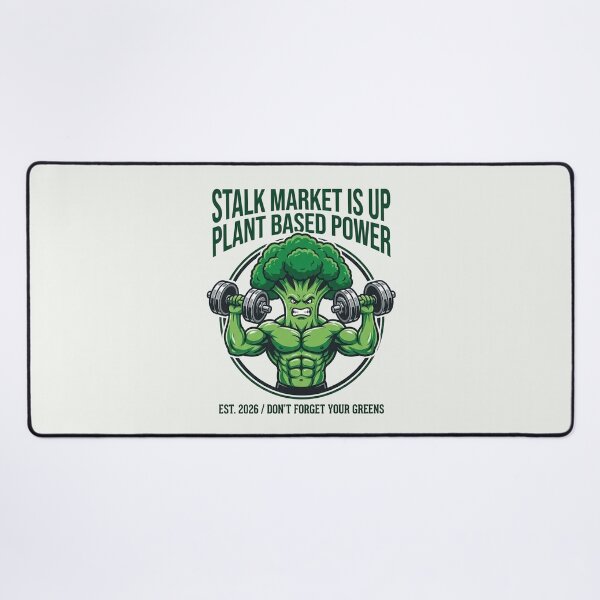 Item preview, Plant Based Power Broccoli Lifting Dumbbells Vegan Gym Design designed and sold by PixelQ.