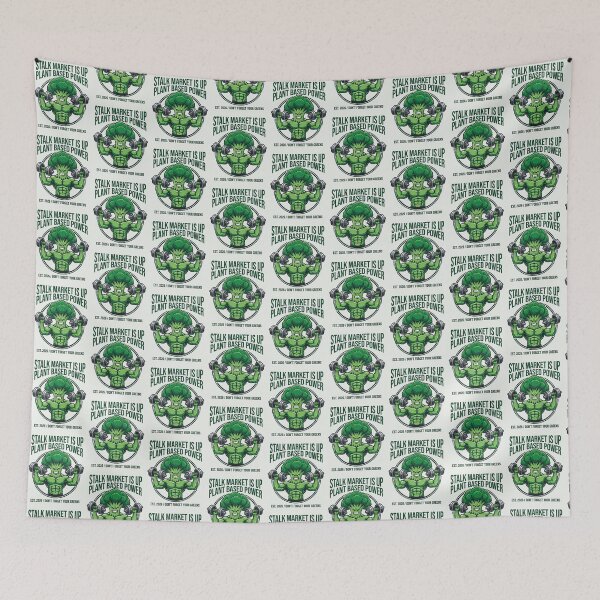 Item preview, Plant Based Power Broccoli Lifting Dumbbells Vegan Gym Design designed and sold by PixelQ.