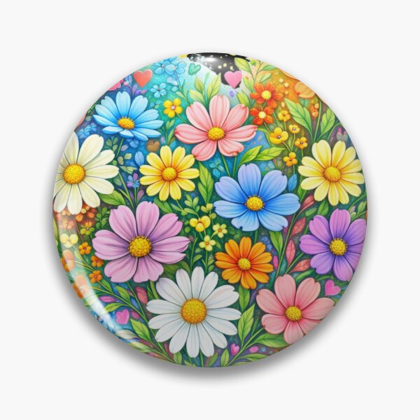 Item preview, Colorful Floral Heart – Cute Spring Flower Love Design designed and sold by kpwi_maduwanthi.