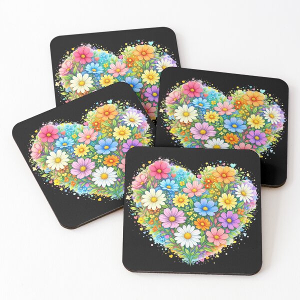 Item preview, Colorful Floral Heart – Cute Spring Flower Love Design designed and sold by kpwi_maduwanthi.