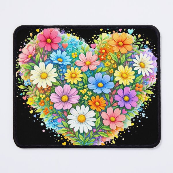 Item preview, Colorful Floral Heart – Cute Spring Flower Love Design designed and sold by kpwi_maduwanthi.
