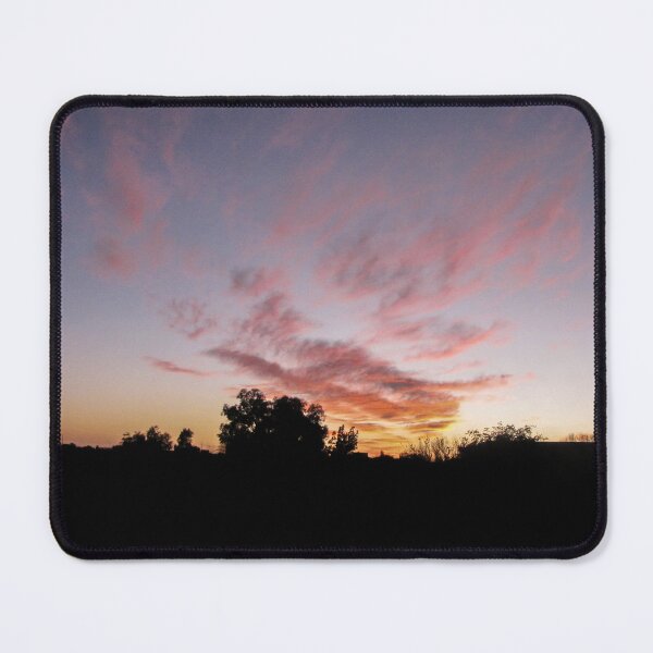 Item preview, Serene Silhouetted Trees at Colorful Sunset Sky With Pink Clouds Over Quiet Rural Horizon designed and sold by Nmallia.
