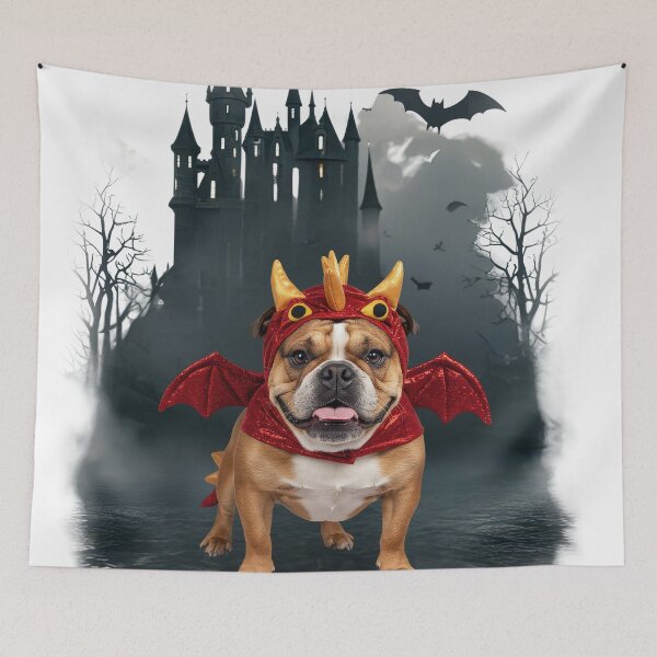 Item preview, Funny Dragon Dog Costume | Cute Bulldog Halloween Fantasy designed and sold by ChenEngEng.