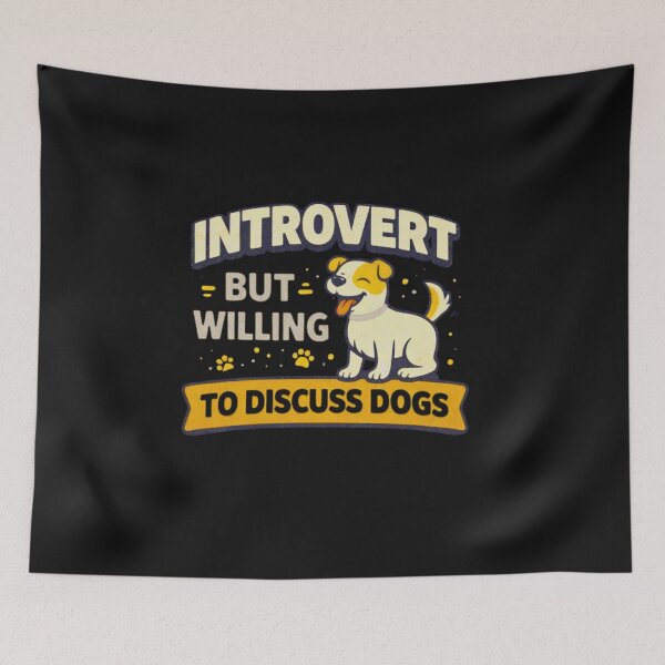 Item preview, Introvert But Willing To Discuss Dogs– Funny Dog Lover Introvert designed and sold by AdicretorDesign.
