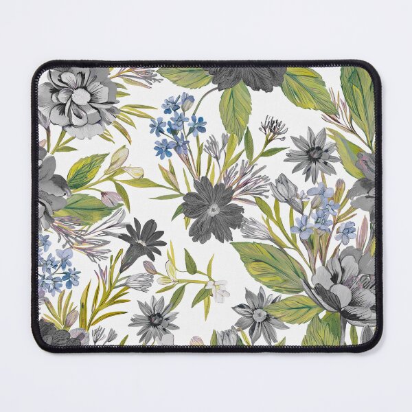Item preview, Soft Botanical Floral Pattern with Soft Gray Flowers designed and sold by soft-pop-studio.