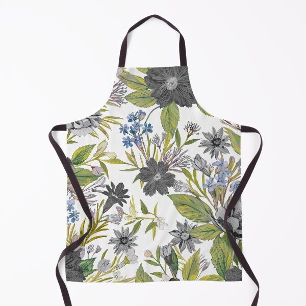 Item preview, Soft Botanical Floral Pattern with Soft Gray Flowers designed and sold by soft-pop-studio.