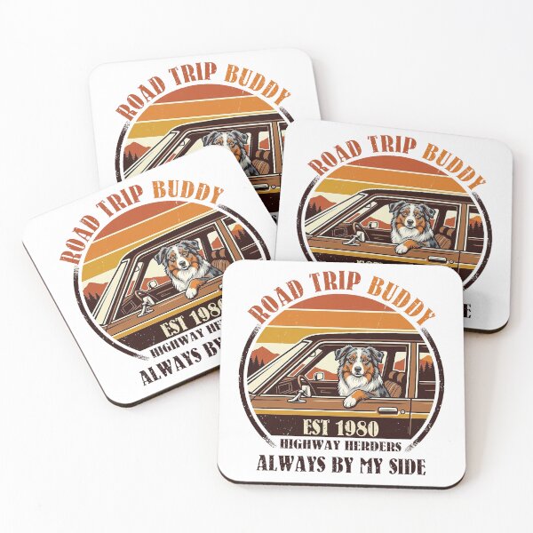 Item preview, Retro Australian Shepherd Road Trip | Highway Herders Vintage Art designed and sold by MCBreath.