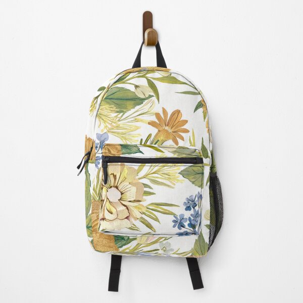 Item preview, Soft Botanical Floral Pattern with Soft Yellow Flowers on Green designed and sold by soft-pop-studio.