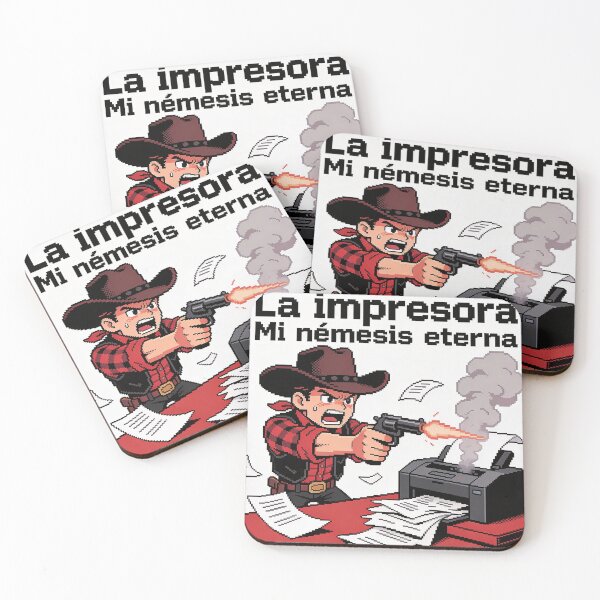 Item preview, Cowboy vs Printer - My Eternal Nemesis Pixel Art designed and sold by Office Pixel Lab.