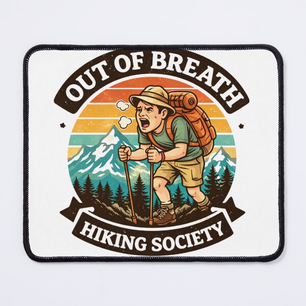 Item preview, Out of Breath Hiking Society – Funny Retro Hiking Shirt for Mountain & Nature Lovers designed and sold by Wear Sculpt.