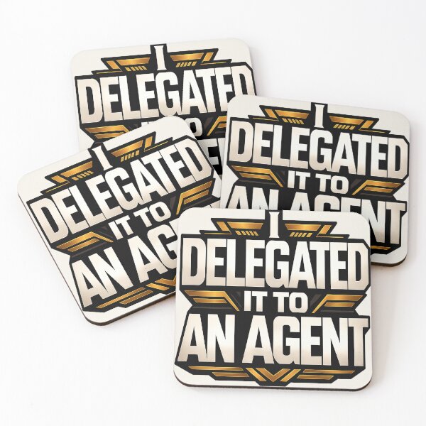 Item preview, I Delegated It to an Agent Shirt | Funny AI Work Humor Tee designed and sold by POD DYNASTY | Original Print On Demand T-Shirt Graphics.