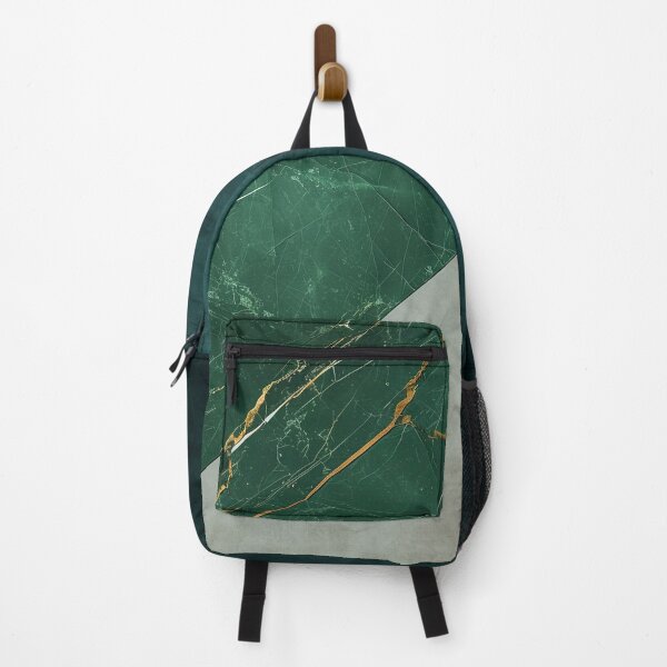 Item preview, Minimalist emerald marble design with gold – geometric green petrol structure designed and sold by CosmicGlyph.