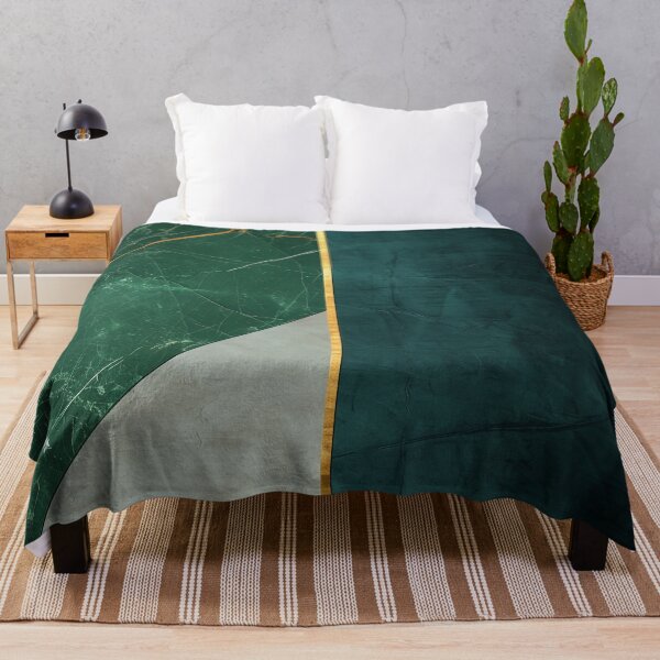 Item preview, Minimalist emerald marble design with gold – geometric green petrol structure designed and sold by CosmicGlyph.