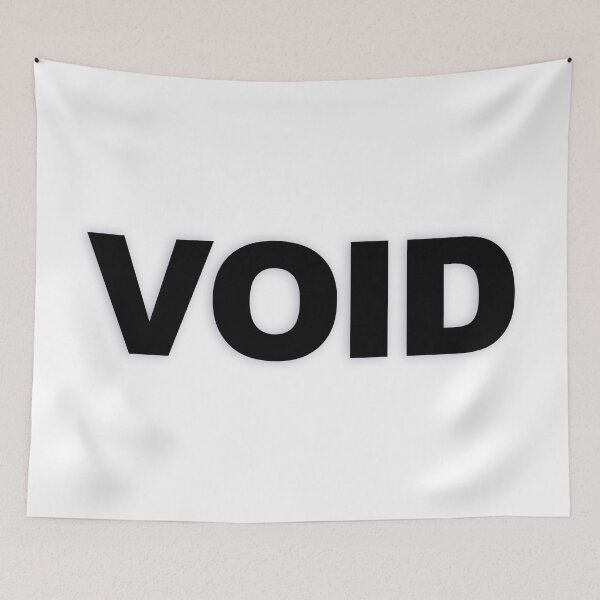Item preview, VOID — Black Minimal Bold Type Statement designed and sold by WORDPAUSE.