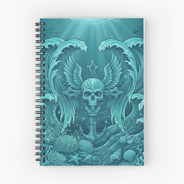Item preview, Dynamic Winged Skull Cross Dark Surf Tattoo Art designed and sold by MarCinu Art.