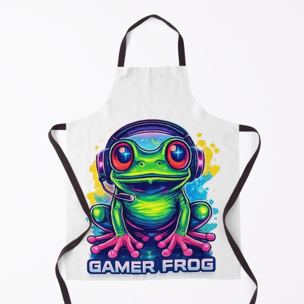 Item preview, Neon Gamer Frog – Funny Retro Gaming Frog Sticker designed and sold by Dinaelsherkawy.