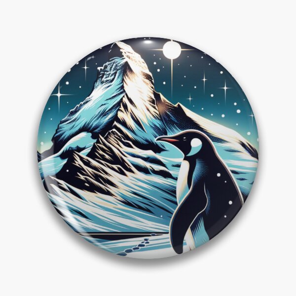 Item preview, Cute Penguin in Arctic Mountains designed and sold by aiTrendy09.