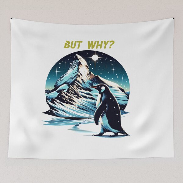 Item preview, Cute Penguin in Arctic Mountains designed and sold by aiTrendy09.
