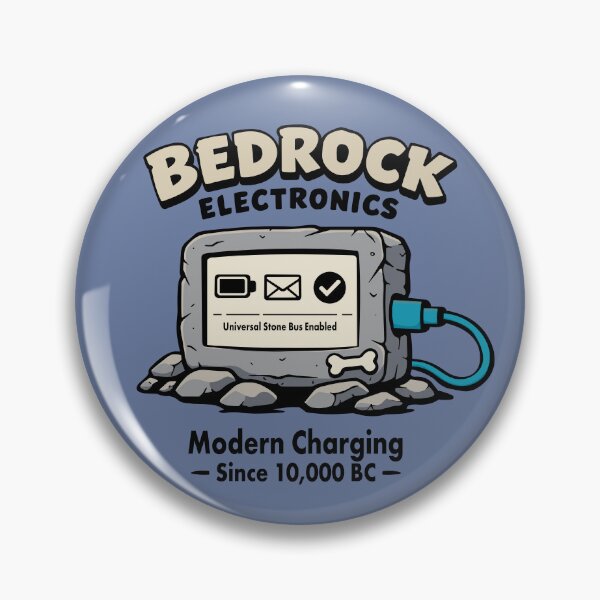 Item preview, Stone Age USB‑C Charger – Flintstones Tech Parody Design designed and sold by VoglR.