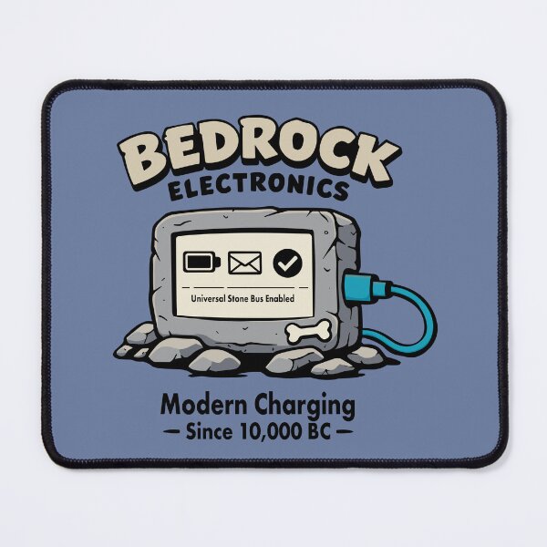 Item preview, Stone Age USB‑C Charger – Flintstones Tech Parody Design designed and sold by VoglR.