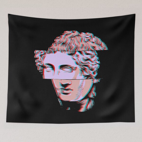 Item preview, Glitched Pink Vaporwave Greek Bust designed and sold by pmthjvoo74.