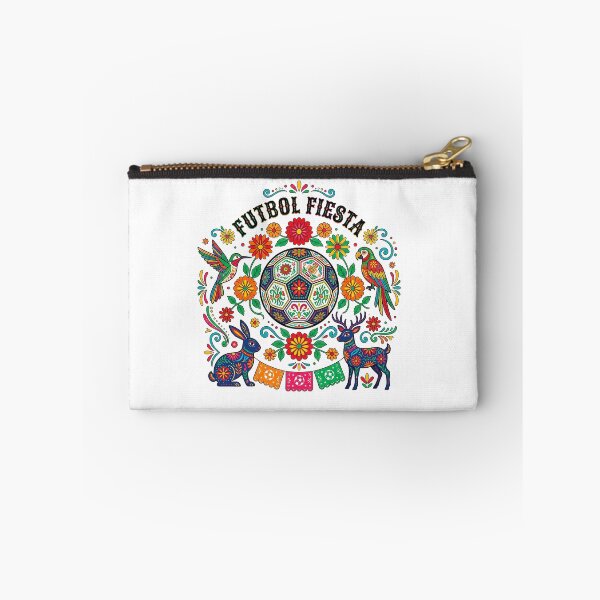 Item preview, Futbol Fiesta Mexican Folk Art Soccer Design – Colorful Floral Football Illustration designed and sold by Verycutethings.